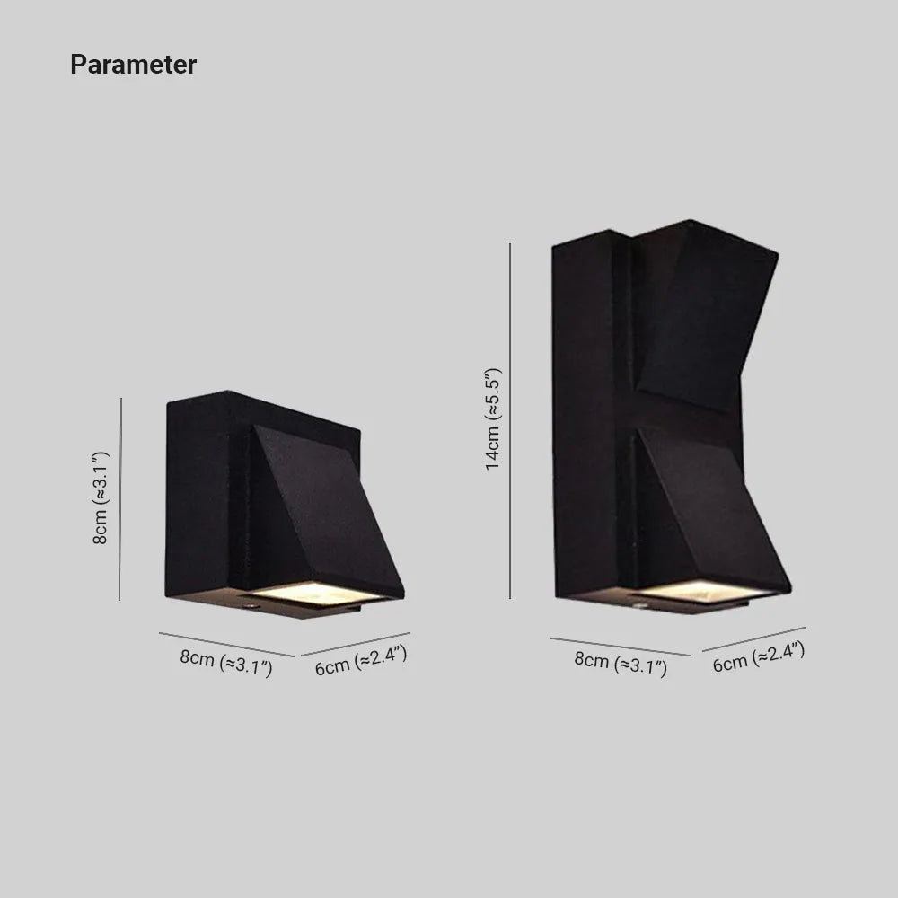 Vexto Modern Black Metal LED Outdoor Wall Lamp - Neutralighting