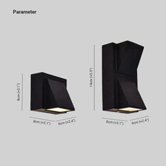 Vexto Modern Black Metal LED Outdoor Wall Lamp - Neutralighting