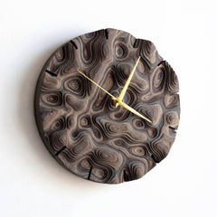Walnut Ripple Clock 30cmx30cm