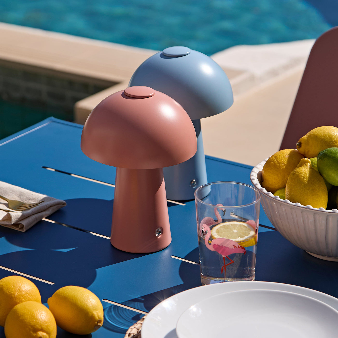 Brockhill Rechargeable Lamp - Blush Pink