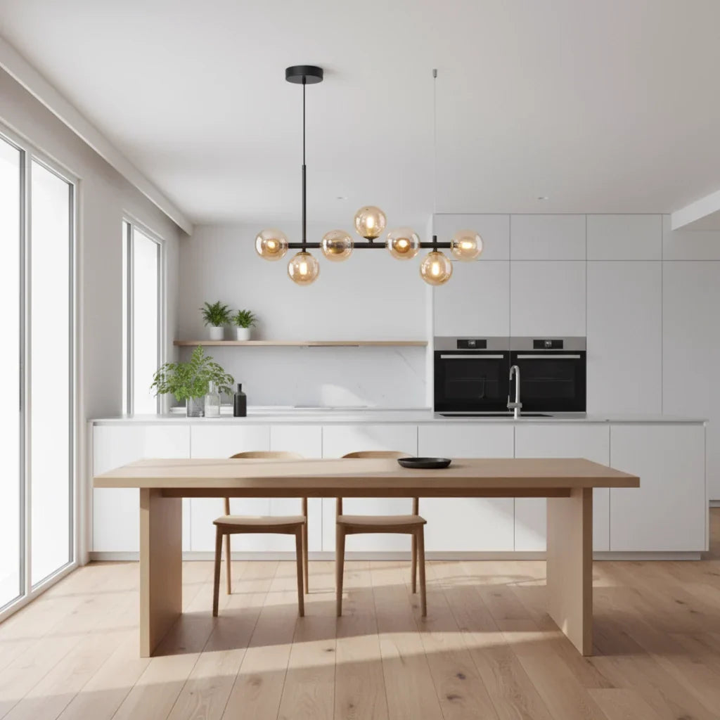 Nordic Globe Pendant Light – Modern Metal & Glass Style