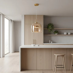 Hand-Blown Glass Pendant Light – Modern Nordic Style