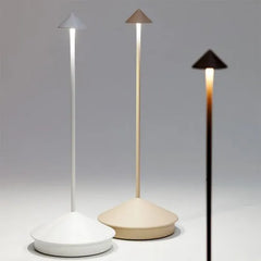 Wireless LED Table Lamp – White and Gold, Modern Design for the Living Room or Patio