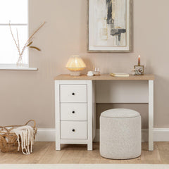 Bari Small White Cotton String Table Lamp