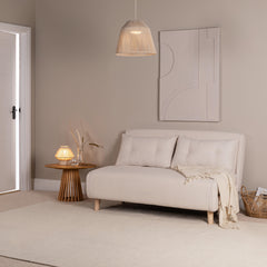 Bari White Cotton String Pendant