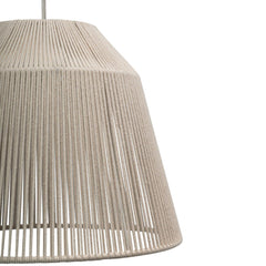 Bari White Cotton String Pendant