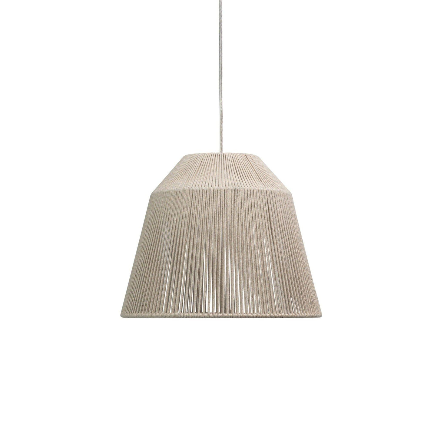 Bari White Cotton String Pendant