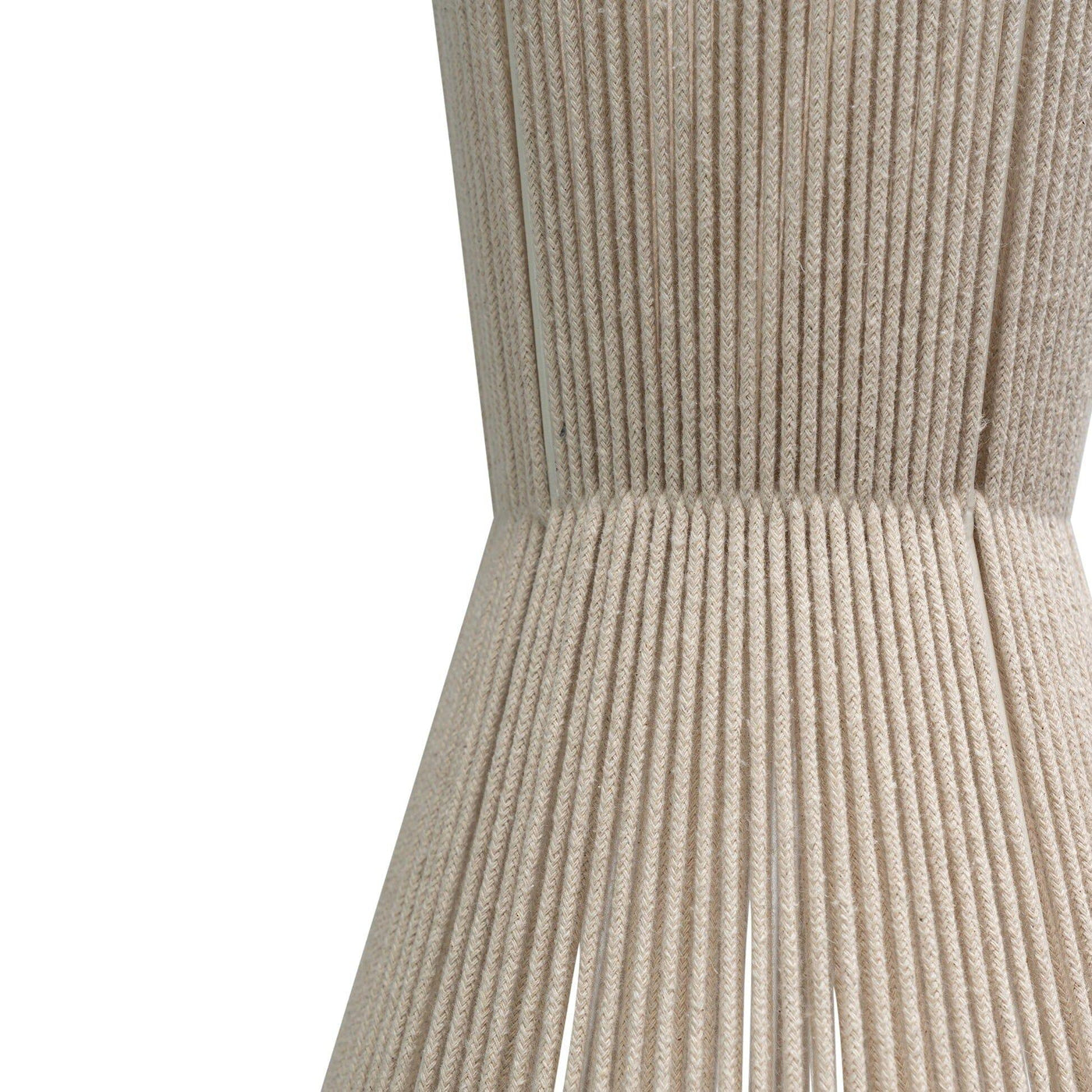 Bari White Cotton String Tapered Pendant