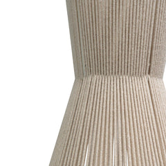 Bari White Cotton String Tapered Pendant