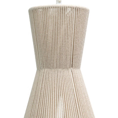 Bari White Cotton String Tapered Pendant