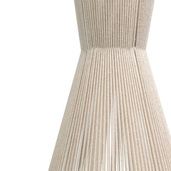 Bari White Cotton String Tapered Pendant