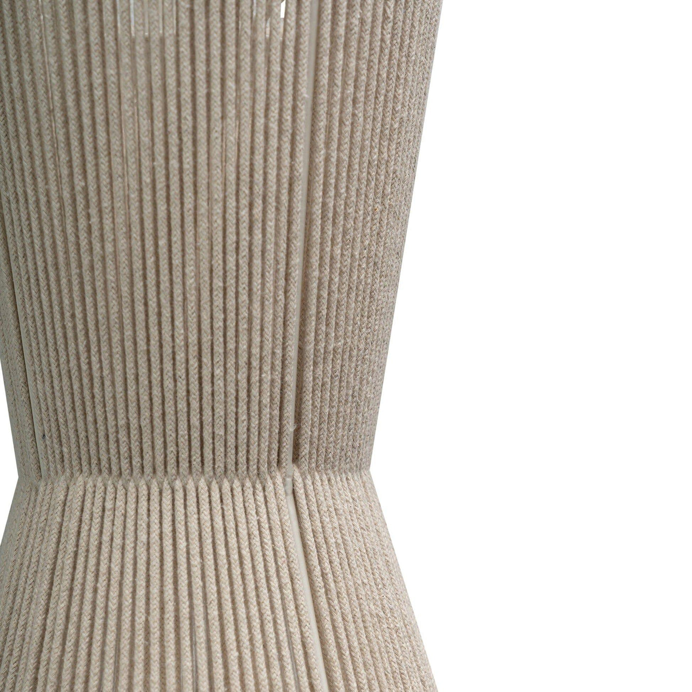 Bari White Cotton String Tapered Pendant