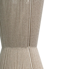Bari White Cotton String Tapered Pendant