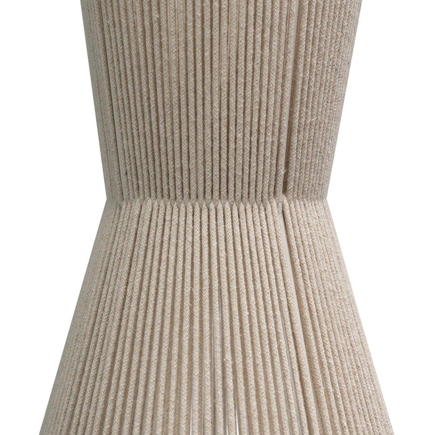 Bari White Cotton String Tapered Pendant