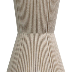 Bari White Cotton String Tapered Pendant