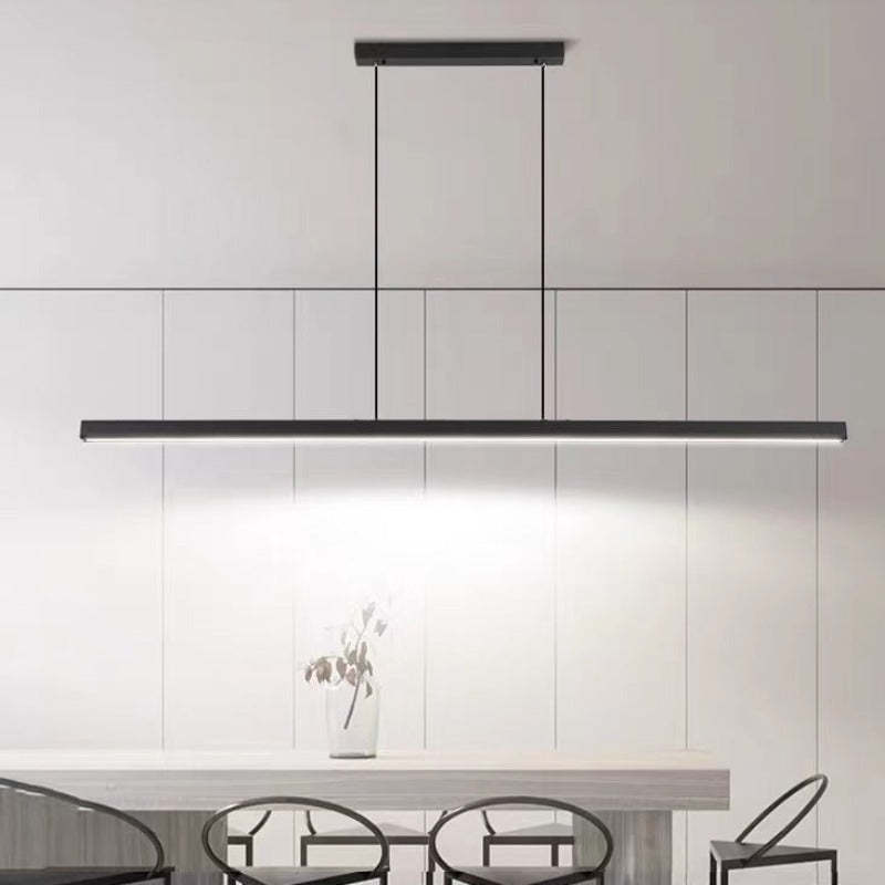 Thala Modern Linear Metal LED Pendant Light Black/Brown - Neutralighting