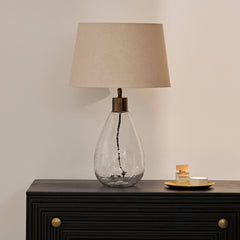 Breamore 30cm Lamp Base - Clear Glass