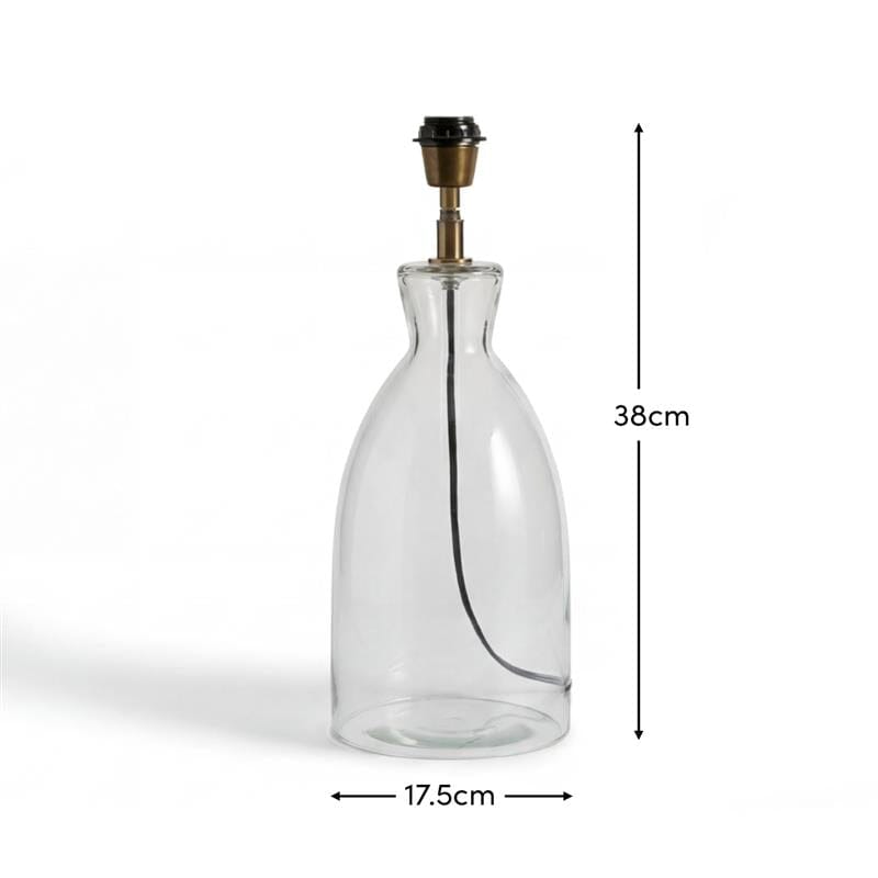 Aldsworth 35cm Glass Table Lamp - Gold & Clear Glass