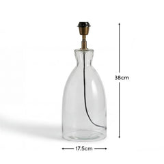 Aldsworth 35cm Glass Table Lamp - Gold & Clear Glass