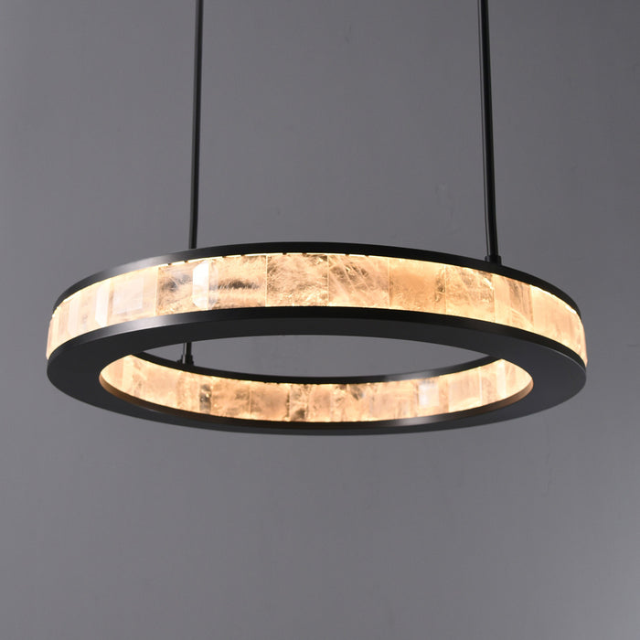 Clayten-I Rock Crystal Pendant Bronze