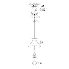 Craftsman Style 1-Light Single Dome Pendant Light
