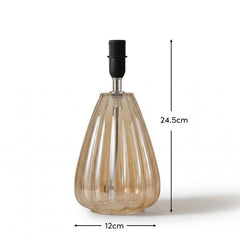 Alma 23cm Glass Lamp Base - Champagne