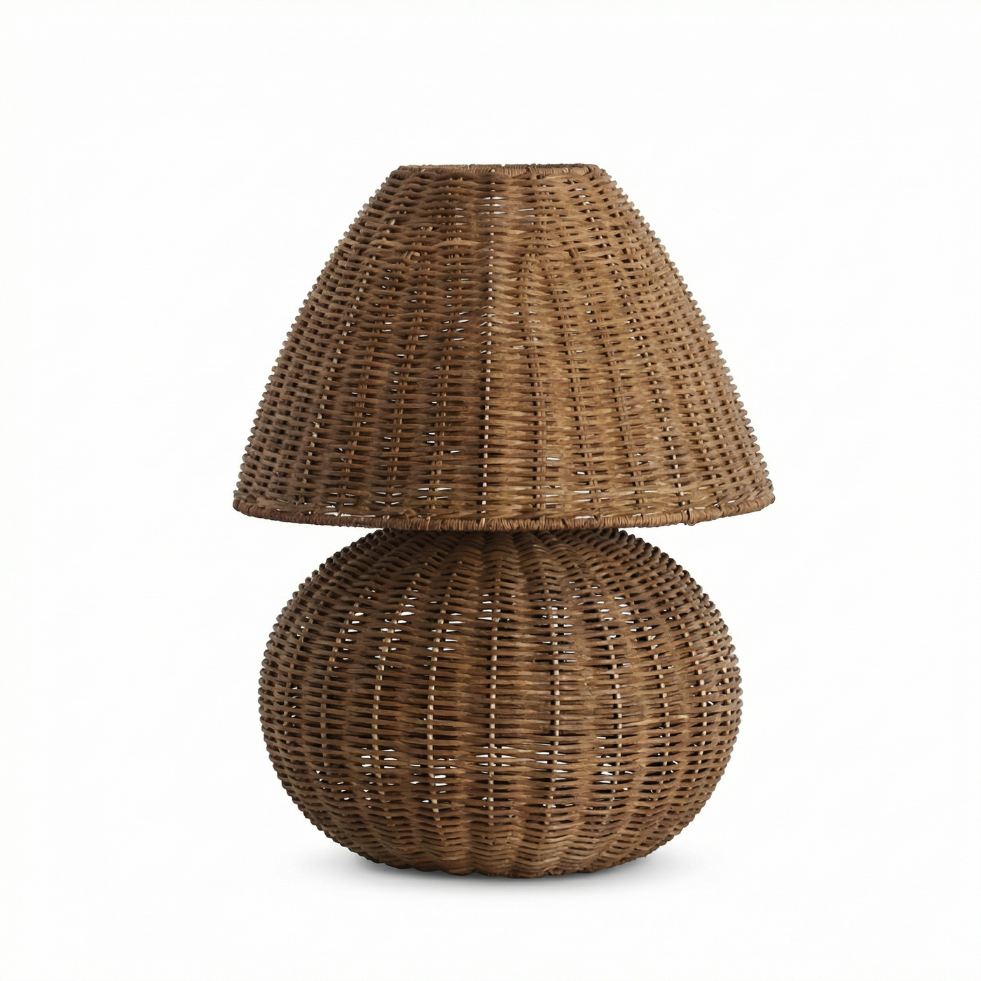 Korg Rattan Table Lamp Brown Cut Out