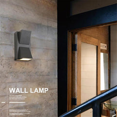 Vexto Modern Black Metal LED Outdoor Wall Lamp - Neutralighting