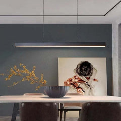Thala Modern Linear Metal LED Pendant Light Black/Brown - Neutralighting