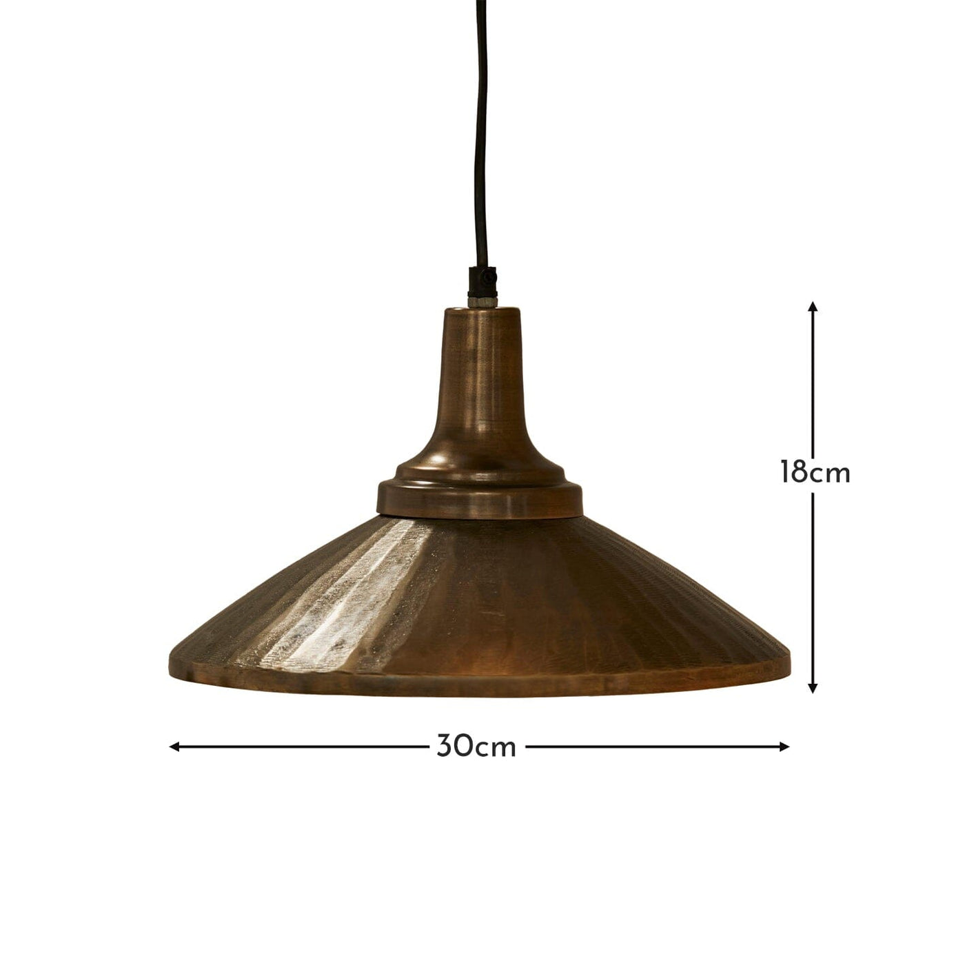 Elcombe 18cm Metal Pendant Light - Gold