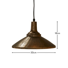 Elcombe 18cm Metal Pendant Light - Gold