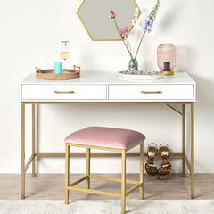Elland 22.5cm Glass Table Lamp - Blush Pink & Gold