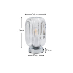 Elland 22.5cm Glass Table Lamp - Clear & Chrome