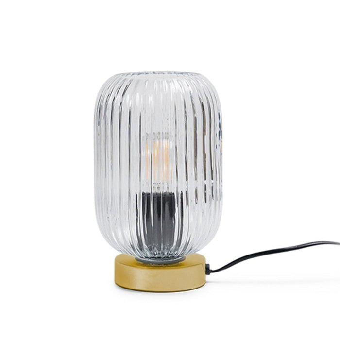 Elland 22.5cm Glass Table Lamp - Clear & Gold