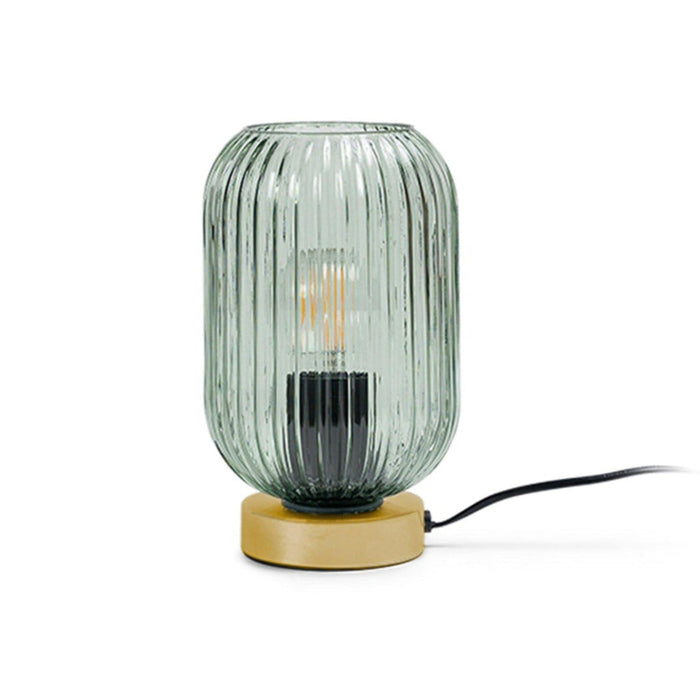 Elland 22.5cm Glass Table Lamp - Sage Green & Gold