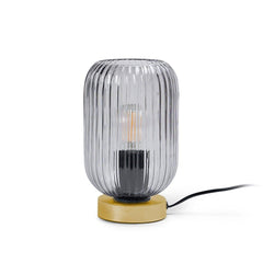 Elland 22.5cm Glass Table Lamp - Smoked & Gold
