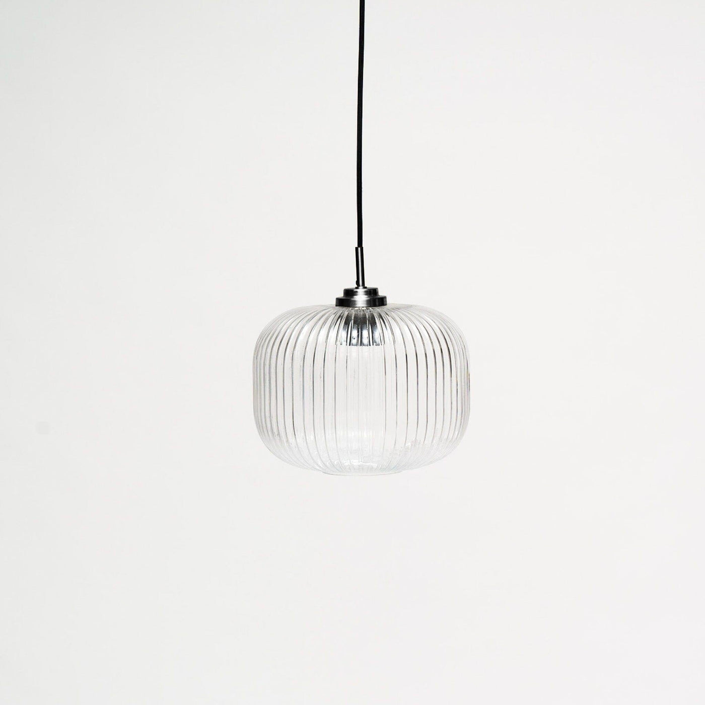 Elland 20cm Glass Pendant Light - Black