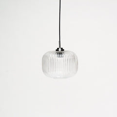 Elland 20cm Glass Pendant Light - Black