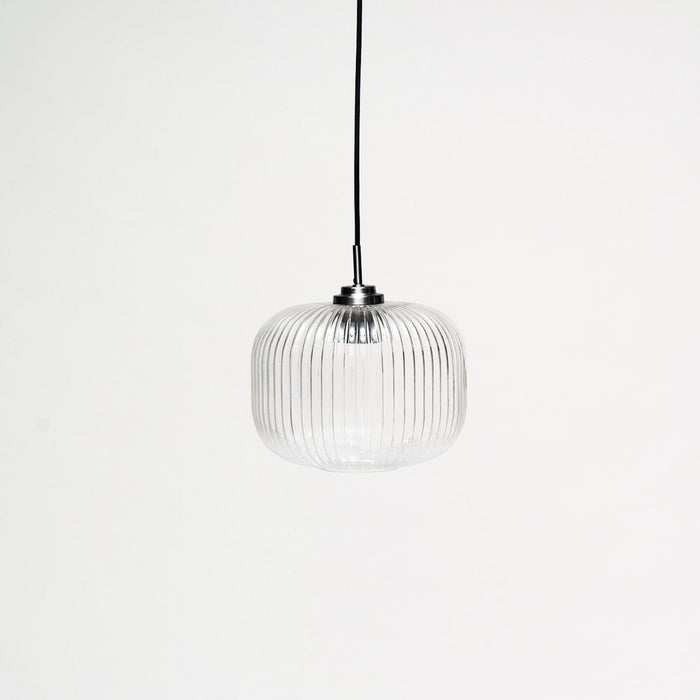 Elland 20cm Glass Pendant Light - Black