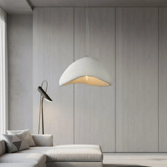 Sculptured Stone-Effect Wabi-Sabi Pendant Light