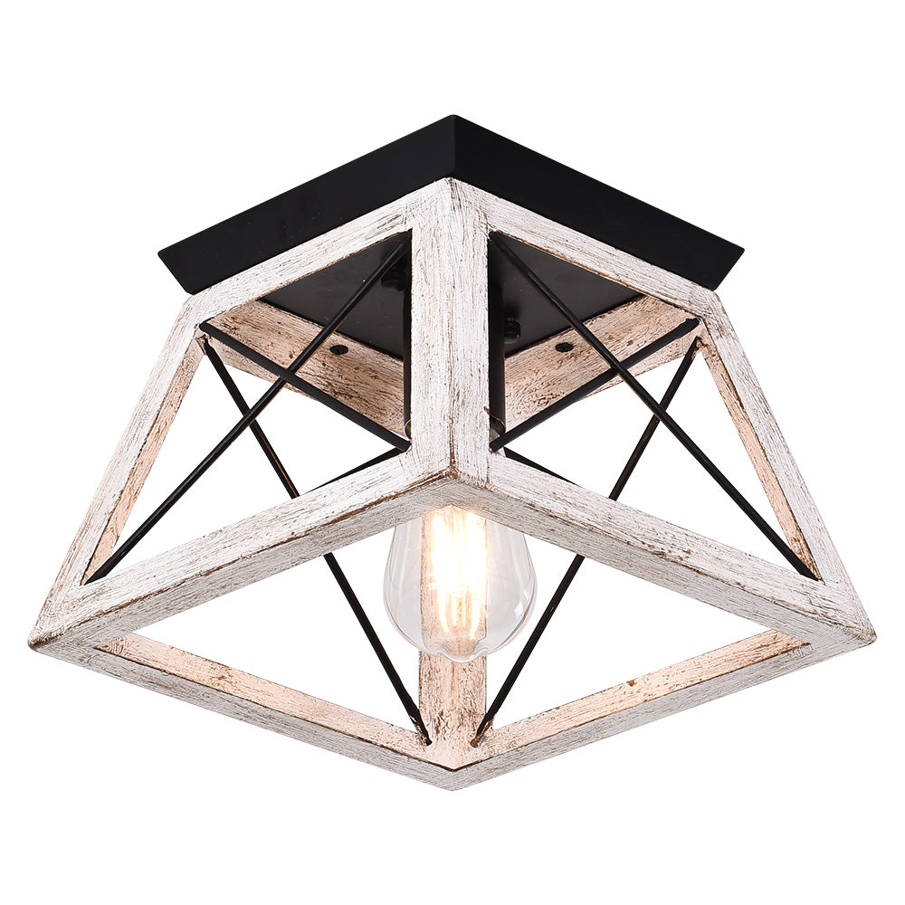 Farmhouse Square Flush Mount Ceiling Light