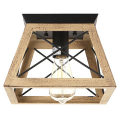 Farmhouse Square Flush Mount Ceiling Light
