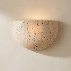 The Crescent | Travertine Wall Light