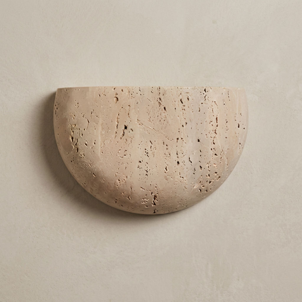 The Crescent | Travertine Wall Light