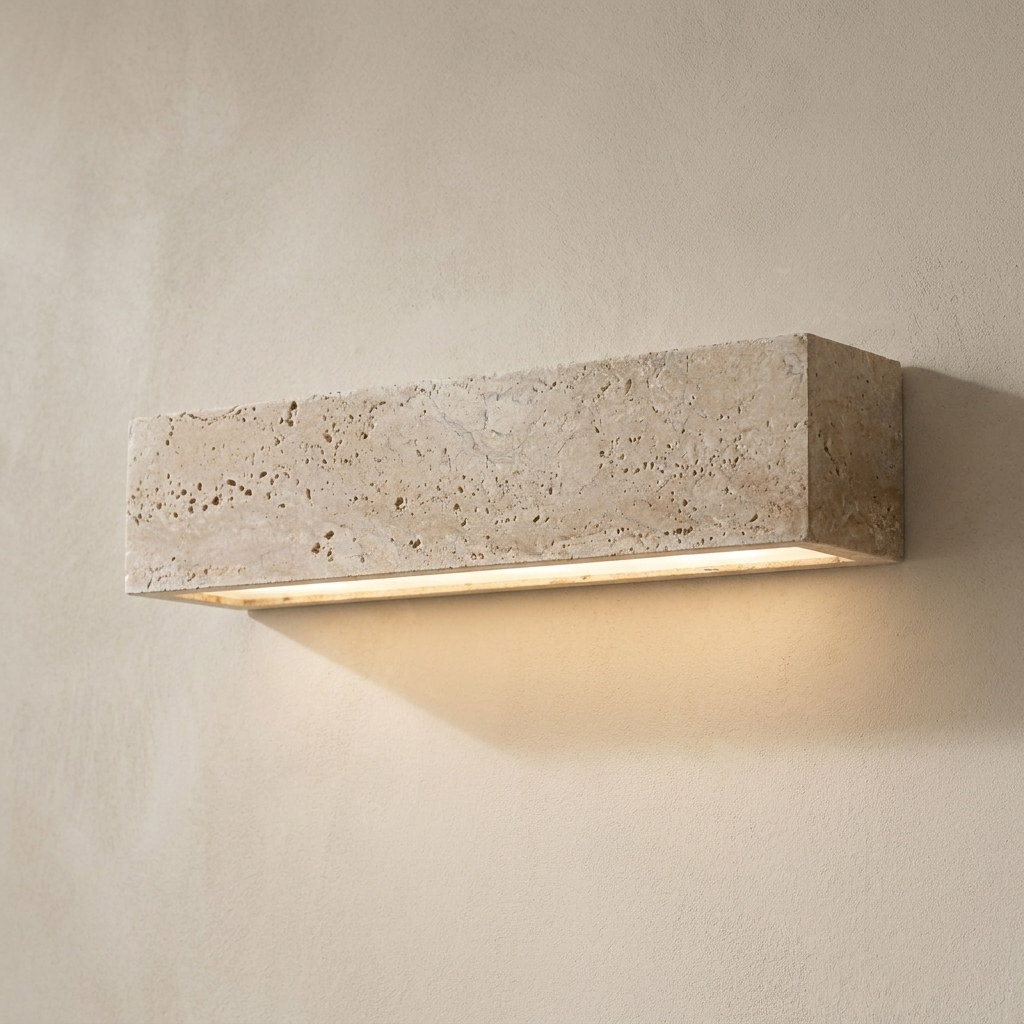 The Monolith | Travertine Wall Light
