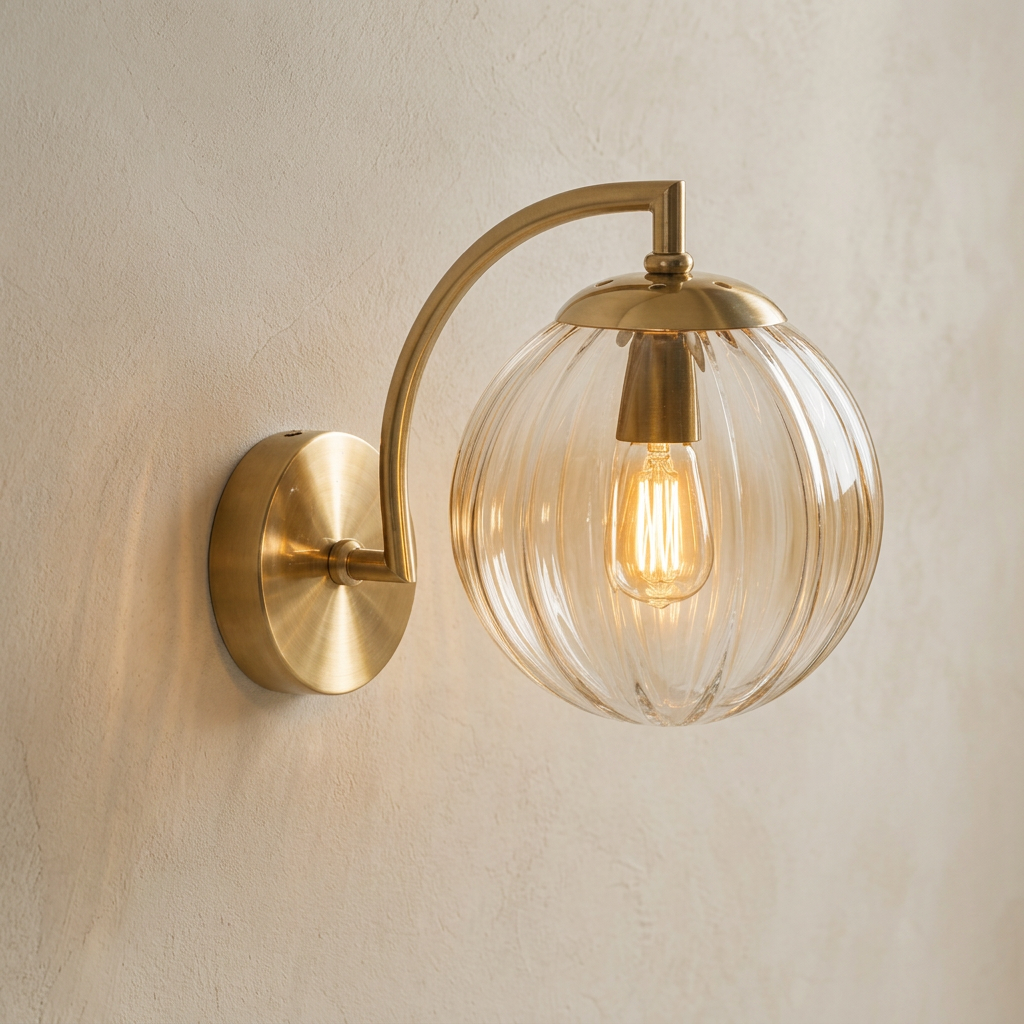 The Bloom | Ribbed Glass Wall Sconce