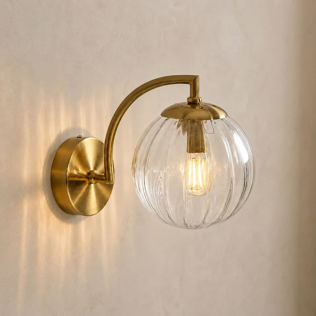 The Bloom | Ribbed Glass Wall Sconce
