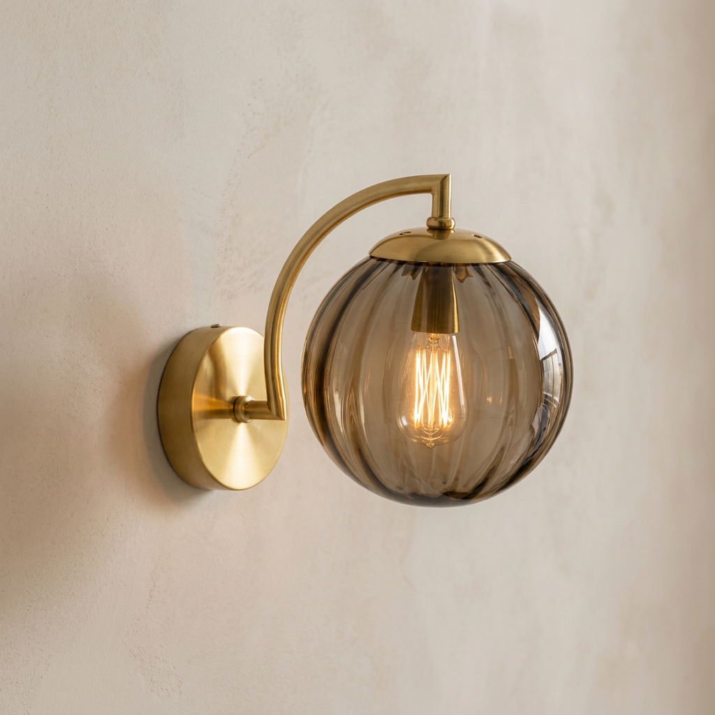 The Bloom | Ribbed Glass Wall Sconce