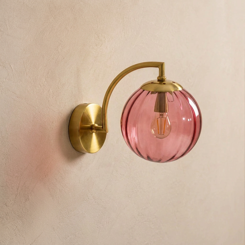 The Bloom | Ribbed Glass Wall Sconce