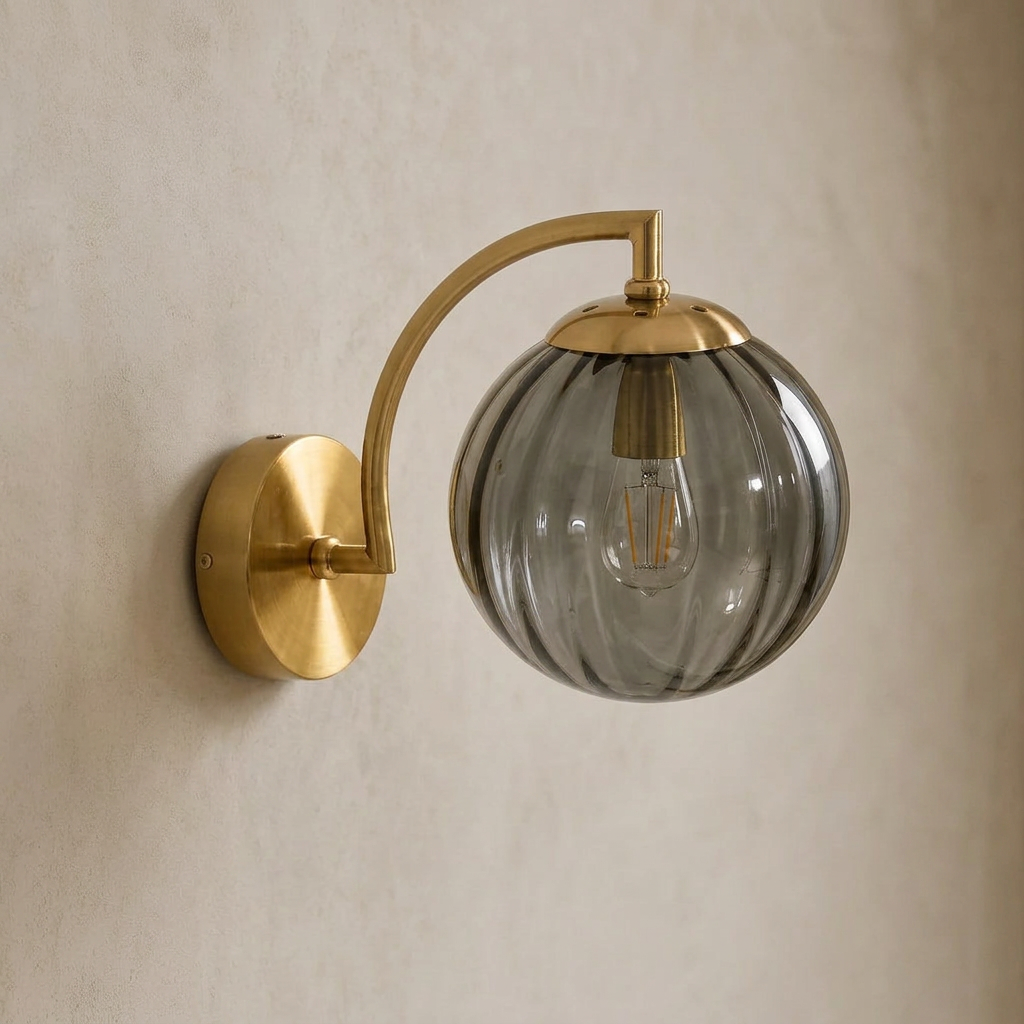 The Bloom | Ribbed Glass Wall Sconce